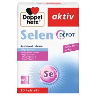 Illustration of the product packaging Doppelherz aktiv Selen front view